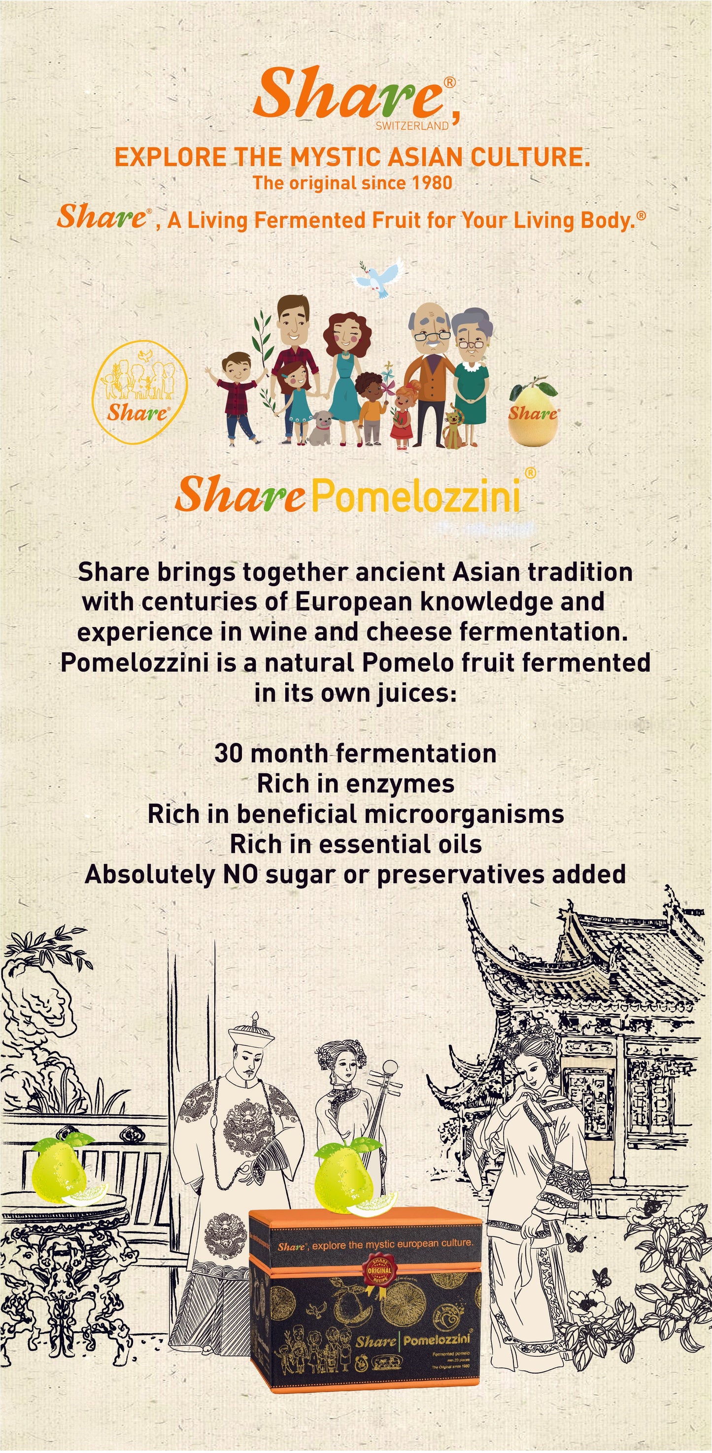 Share Pomelozzini® Fermented Pomelo/Grapefruit (160g, 20-pc Box): 30+month naturally fermented, effective natural alternative to lab-made laxatives & probiotics, vegan & non-GMO, individually wrapped packet easy for travel (Swiss-made, free shipping)